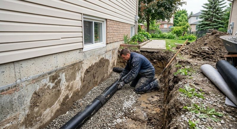 Basement Drainage Installation in Montgomery, AL
